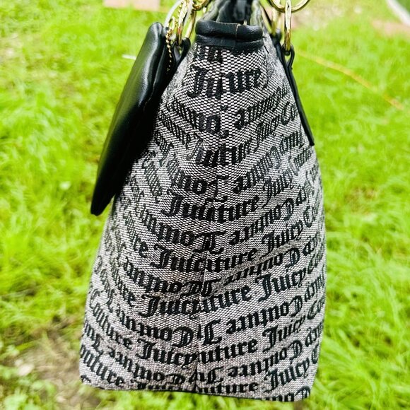 Juicy Couture With Black Coin Purse Juicy Tote bag Black Beige NWT - Picture 9 of 16